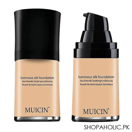 Muicin Luminious Silk Foundation, 200 Warm Ivory, 40ml - Image 2