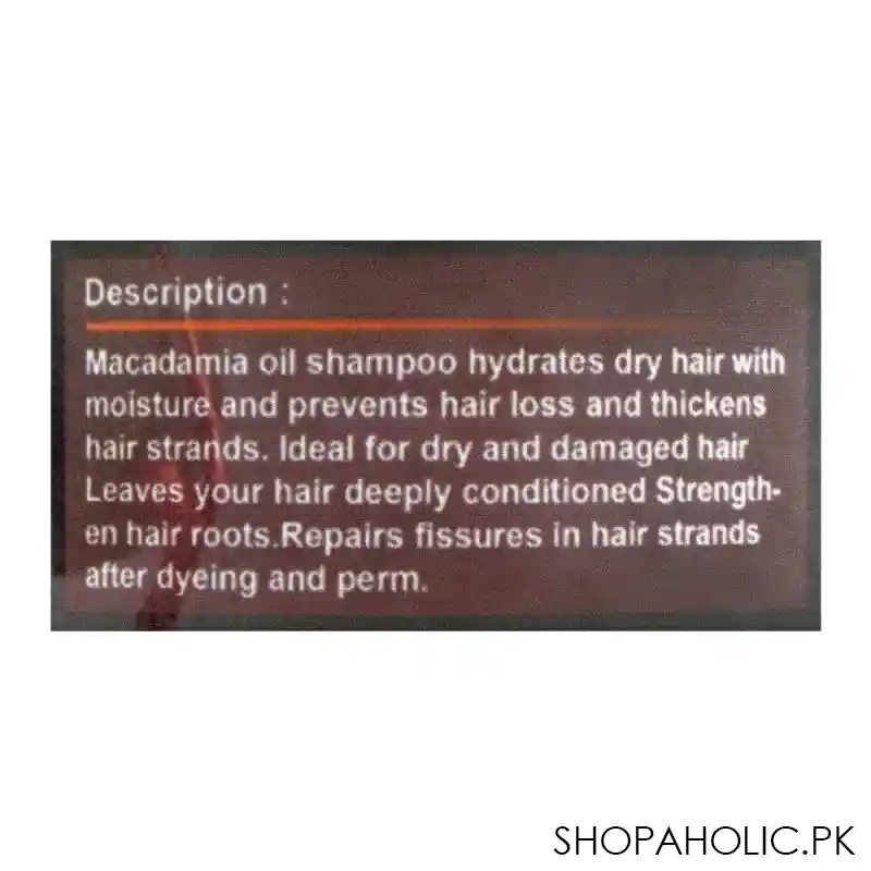 muicin macadamia oil boost & rejuvenate shampoo, for dry, damaged & fragile hair, 900ml image3