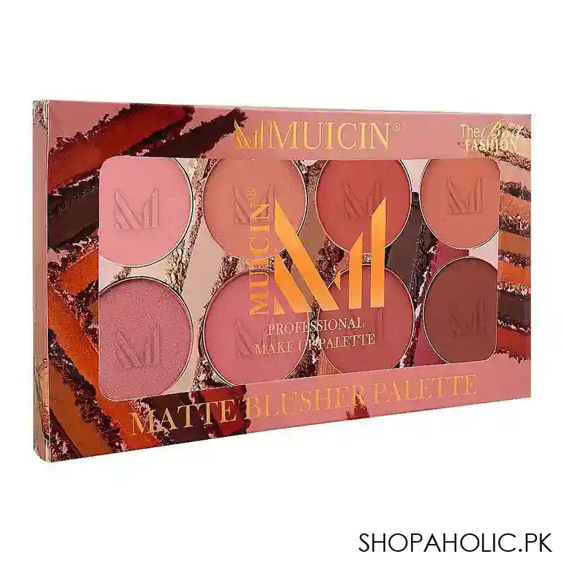 Muicin Matte Blusher Make Up Palette, 8-Pack - Main Image