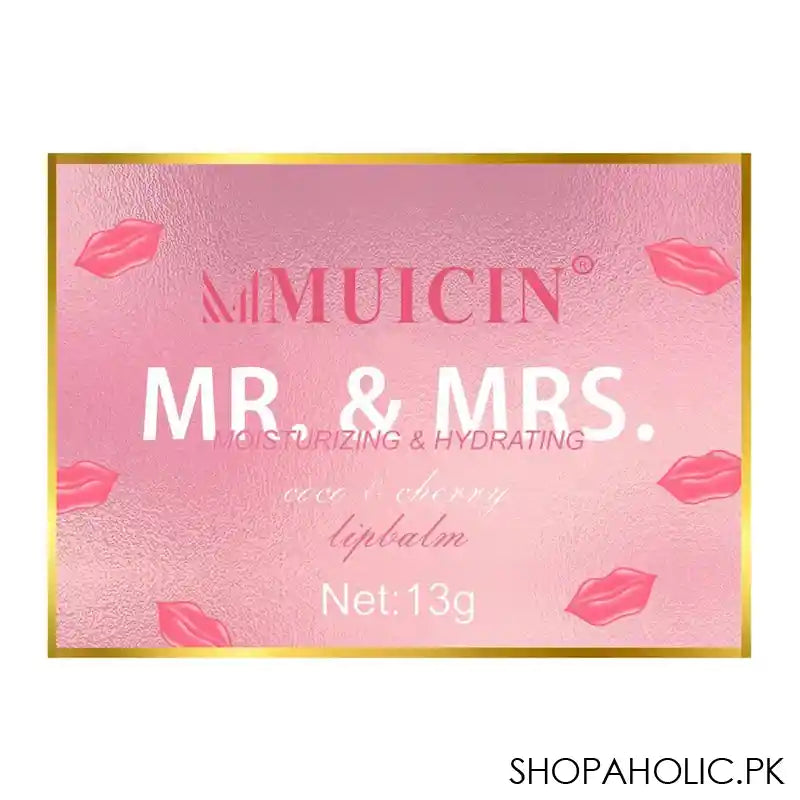 Muicin Mr. & Mrs Coco & Cherry Moisturizing & Hydrating Lip Balm, 13g - Image 3