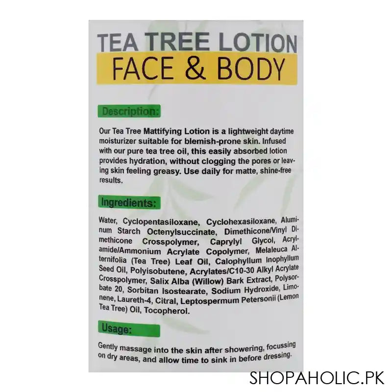 Muicin Tea Tree Skin Care Lotion, 550ml - Image 2