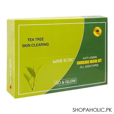 Muicin Tea Tree Skin Clearing Anti-Aging Skin Care Facial Kit, For All Skin Types - Main Image