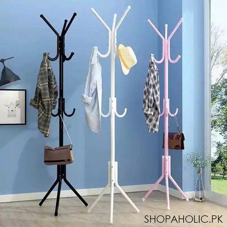 multi hook metal coat hat storage racks image2