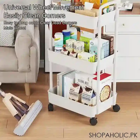 multi layer kitchen trolley metal rolling cart image5