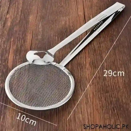 multi purpose frying tong and oil strainer image2