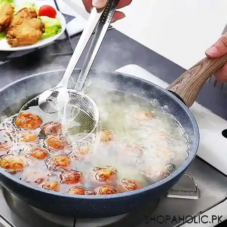 multi purpose frying tong and oil strainer image4