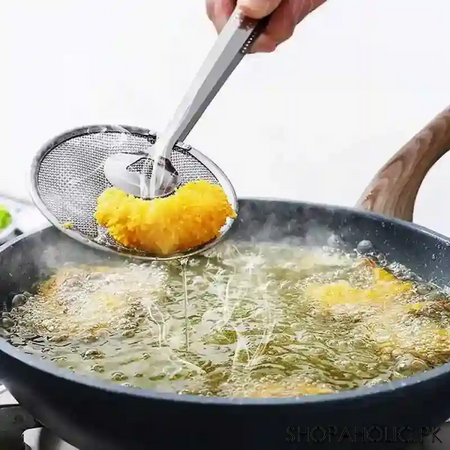 multi purpose frying tong and oil strainer image6