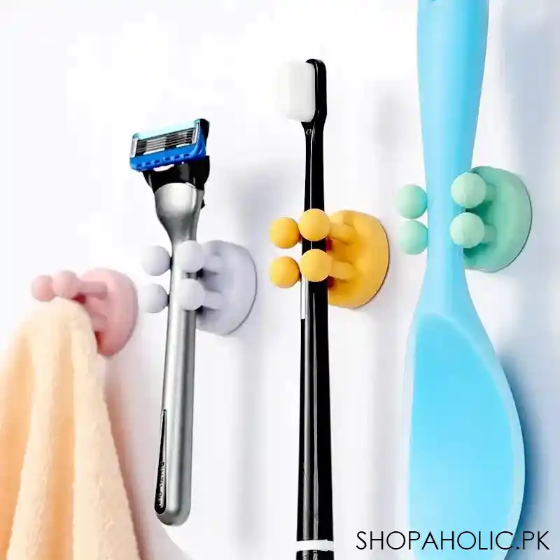 multi purpose wall mounted silicone hook image2