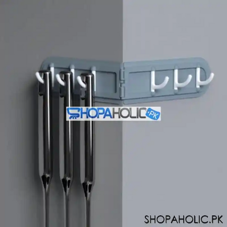 multifunction self adhesive plastic folding corner 6 hooks image4