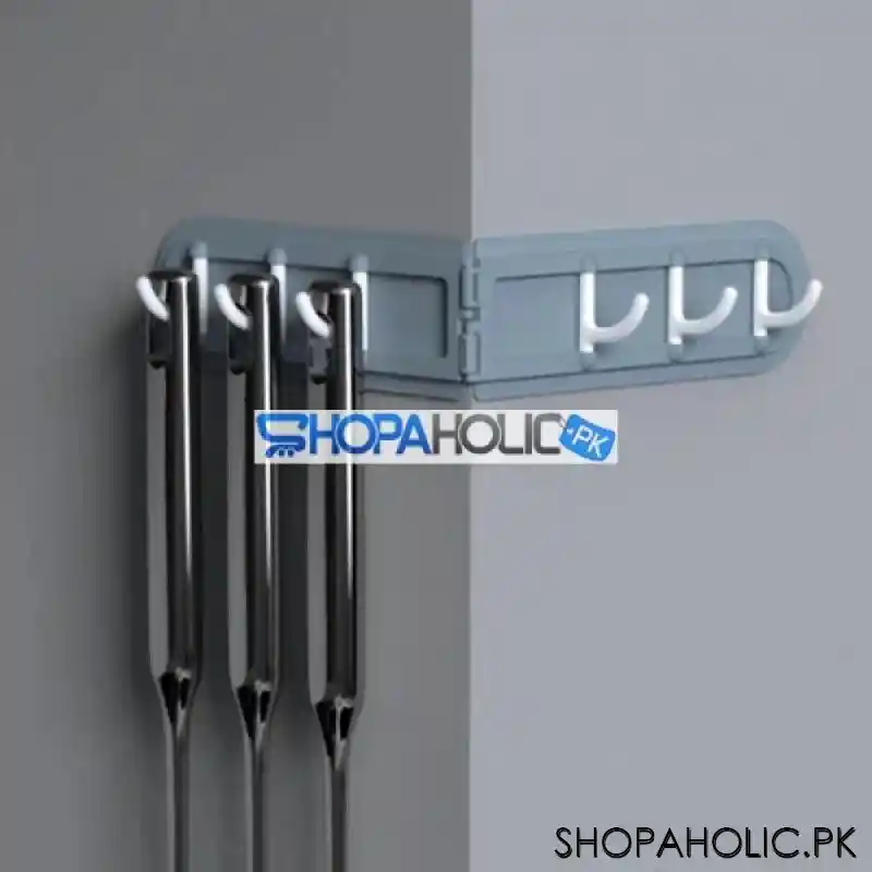 multifunction self adhesive plastic folding corner 6 hooks image4
