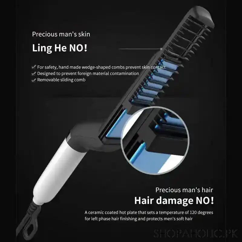 multifunctional hair & beard brush image4
