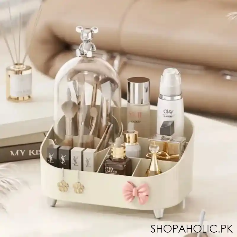 multifunctional makeup brush and cosmetic organizer main image