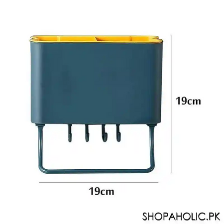multifunctional wall mounted drain cutlery storage rack image2