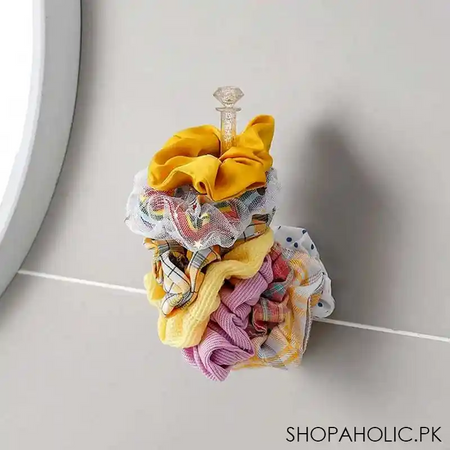multipurpose crystal wall hair rope holder rack for jewelry necklace bracelet organizer stand hook image2