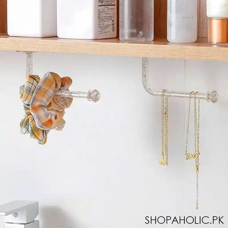 multipurpose crystal wall hair rope holder rack for jewelry necklace bracelet organizer stand hook image3