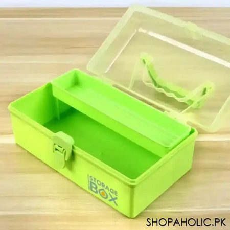 multipurpose medicine storage box with removable tray image2