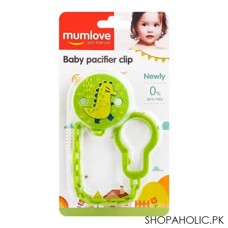 mum love baby pacifier clip, green, p3637 main image