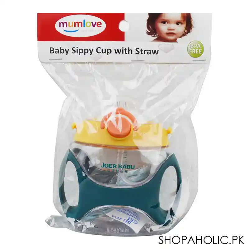 Mum Love Baby Sippy Cup With Straw, BPA Free, Green, 330ml, C6217 - Image 4