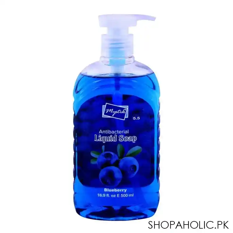 mystik blueberry anti bacterial liquid soap 500ml main image