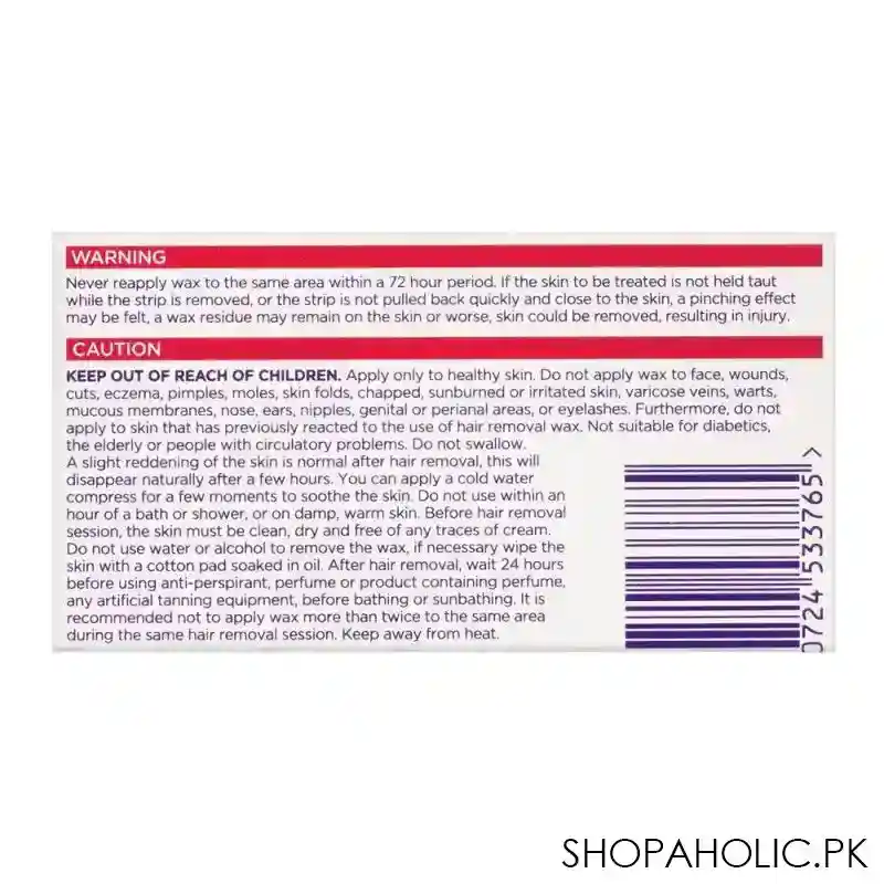 nair hair remover 97% natural origin formula sensitive skin body wax strips, 20 pack image4