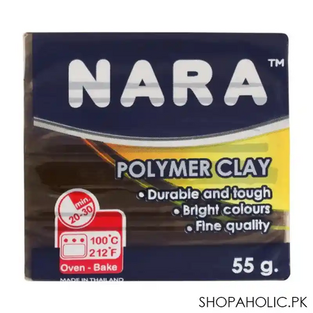nara polymer clay, soot brown, 55g main image