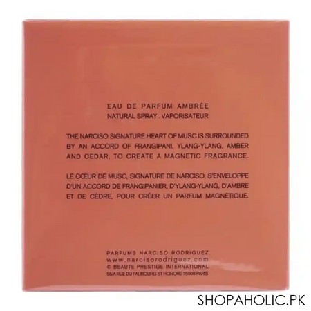 narciso rodriguez ambree eau de parfum, fragrance for women, 90ml image3