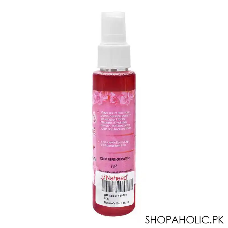 Nature's Pure Rose Water Spray, Keep Refrigerated, Reduce Acne Scars, 100ml - Image 2