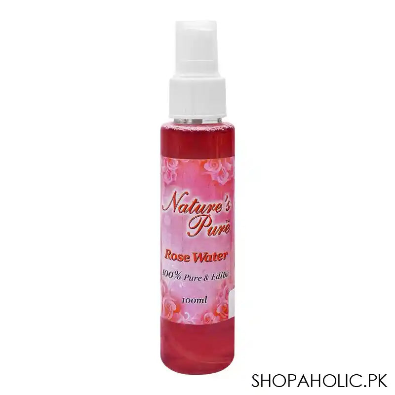 Nature's Pure Rose Water Spray, Keep Refrigerated, Reduce Acne Scars, 100ml - Main Image