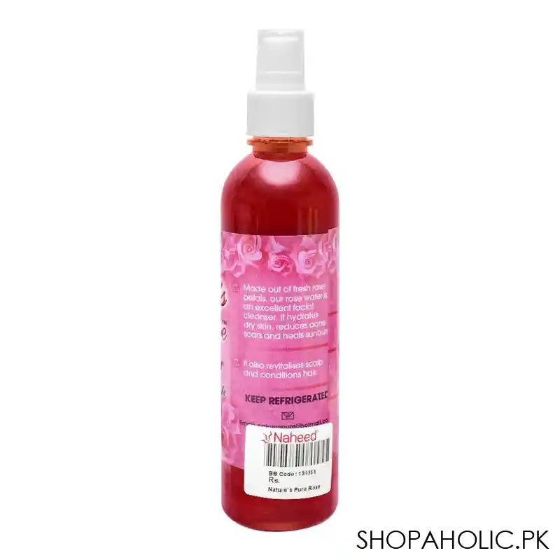 Nature's Pure Rose Water Spray, Keep Refrigerated, Reduce Acne Scars, 250ml - Image 3