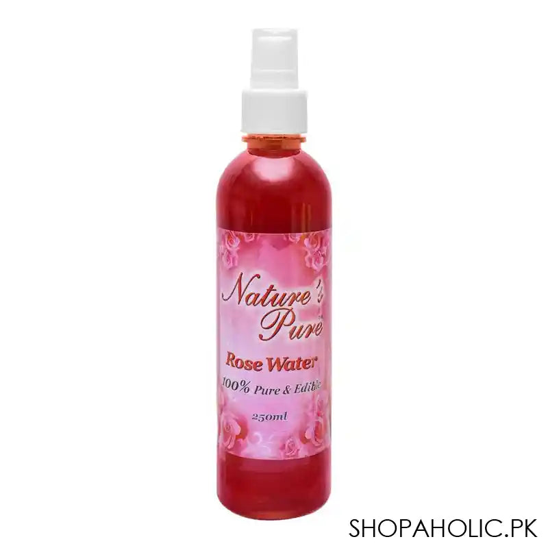 Nature's Pure Rose Water Spray, Keep Refrigerated, Reduce Acne Scars, 250ml - Main Image