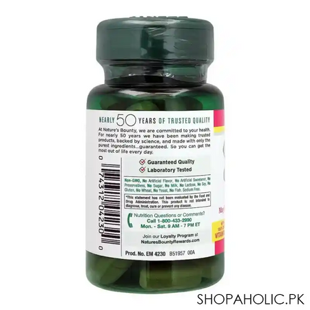 nature's bounty calcium 600 with vitamin d3, dietary supplement, 60 tablets image2