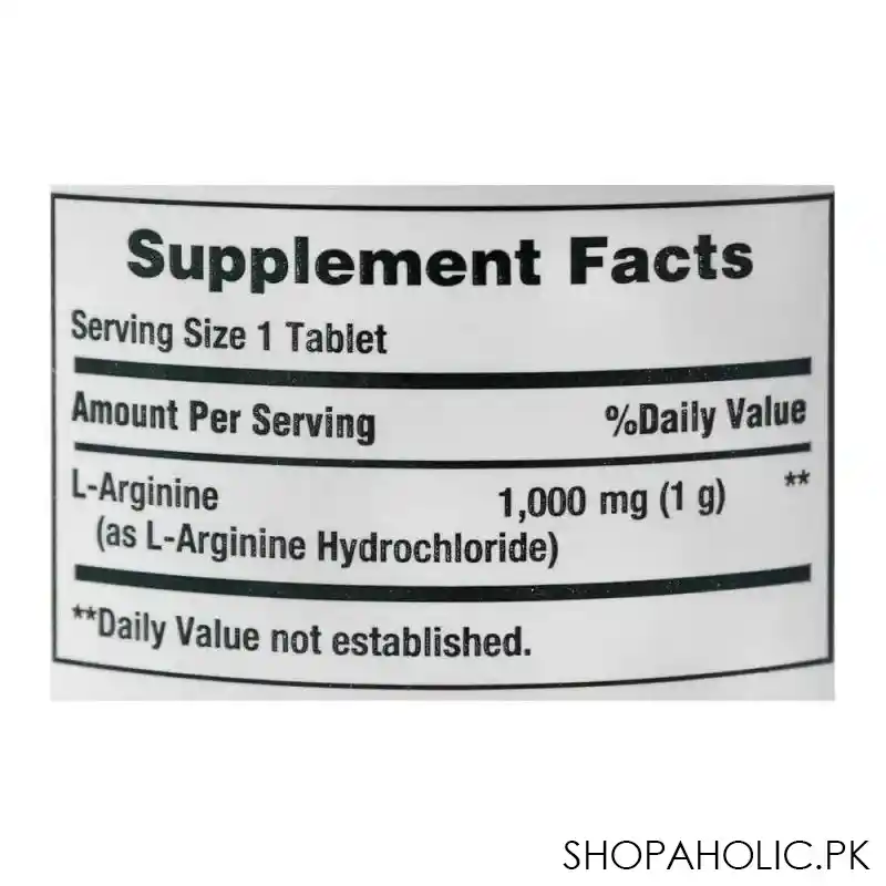 nature's bounty l arginine, 1000mg, 50 tablets, amino acid supplement image3