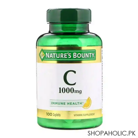 nature's bounty vitamin c 1000mg, 100 caplets, vitamin supplement main image