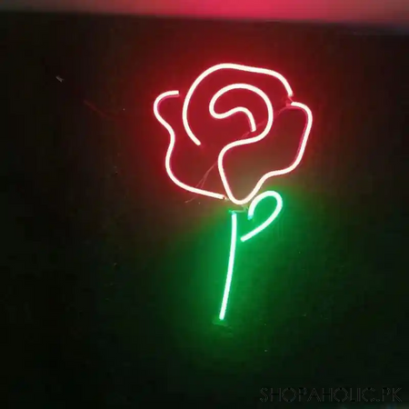 neon rose and heart lights with acrylic base image2