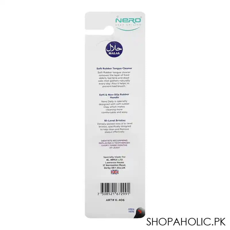 Nero Daily Medium Toothbrush, Twin Pack, K-406 - Image 3