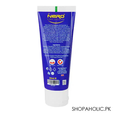 Nero Fairy Magic Bubble Gum Kids Toothpaste, 50ml - Image 2