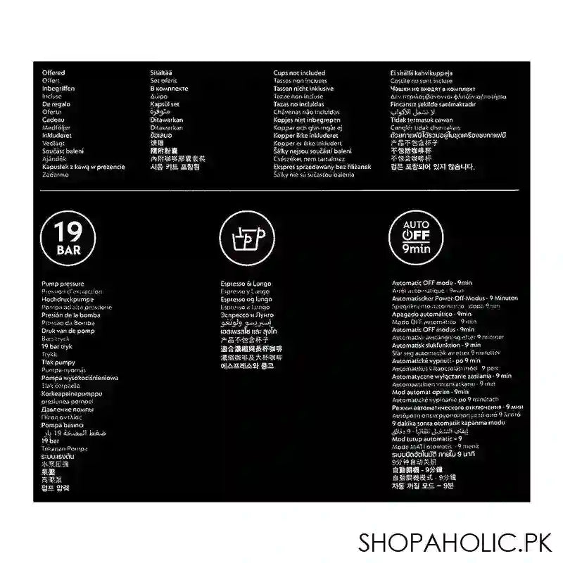 Nespresso Inissia Coffee Machine, NN-D40-ME-BK-NE4 - Image 2