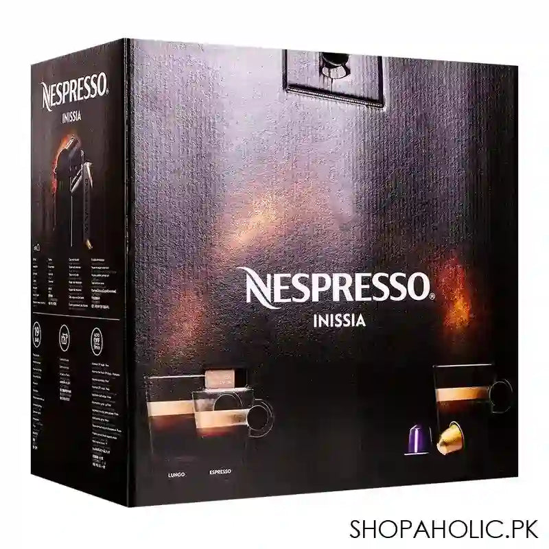 Nespresso Inissia Coffee Machine, NN-D40-ME-BK-NE4 - Image 3