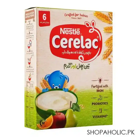 nestle cerelac 3 fruits & wheat, 350g main image