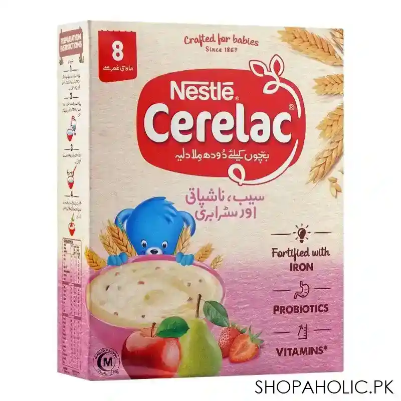 nestle cerelac apple, strawberry & pear, 175g main image
