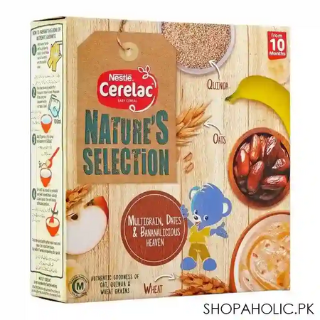 nestle cerelac nature's selection cereal, multigrain, dates & bananalicious, 175g main image