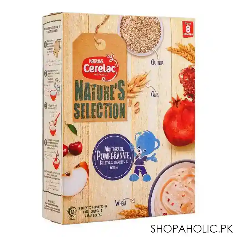 nestle cerelac nature's selection cereal, multigrain, pomegranate, cherries & apples, 350g main image