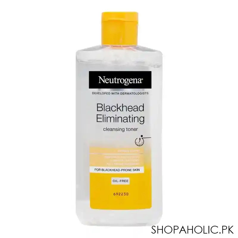 neutrogena blackhead eliminating oil free cleansing toner, 200ml main image