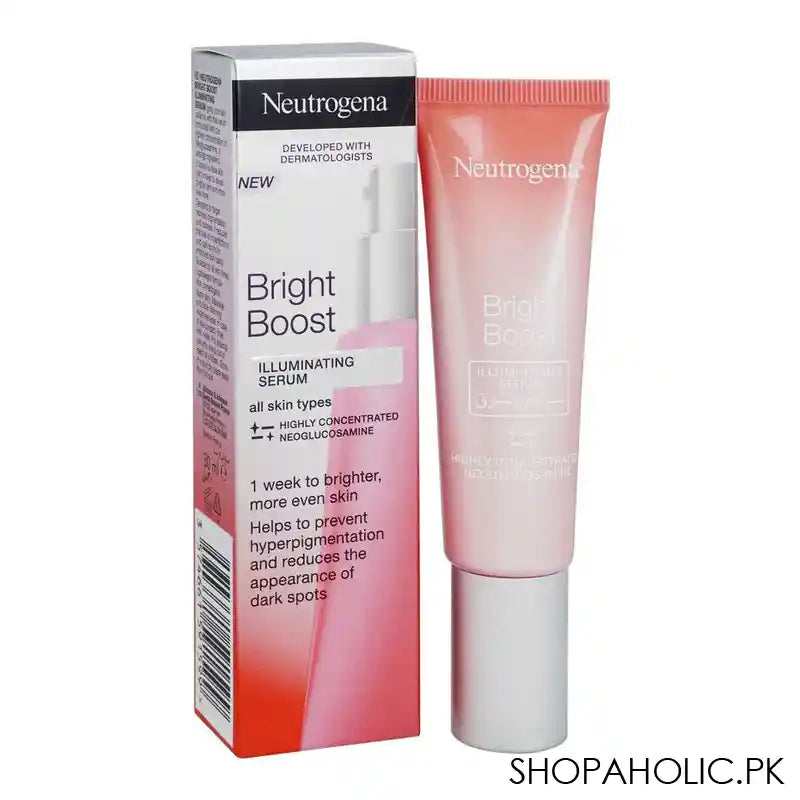 Neutrogena Bright Boost Neoglucosamine Illuminating Serum, For All Skin Types, Reduce Hyperpigmentation & Dark Spots, 30ml - Main Image