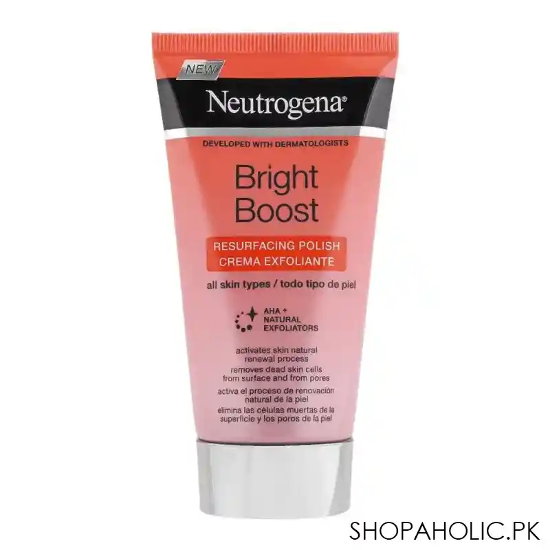 neutrogena bright boost resurfacing polish for all skin types, 75ml main image