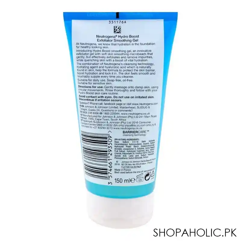 neutrogena hydro boost exfoliator smoothing gel, 150ml image2