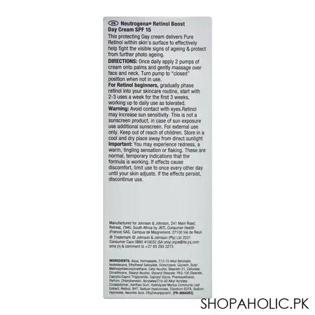 Neutrogena Retinol Boost Anti-Aging Day Cream With SPF 15, 50ml - Image 3