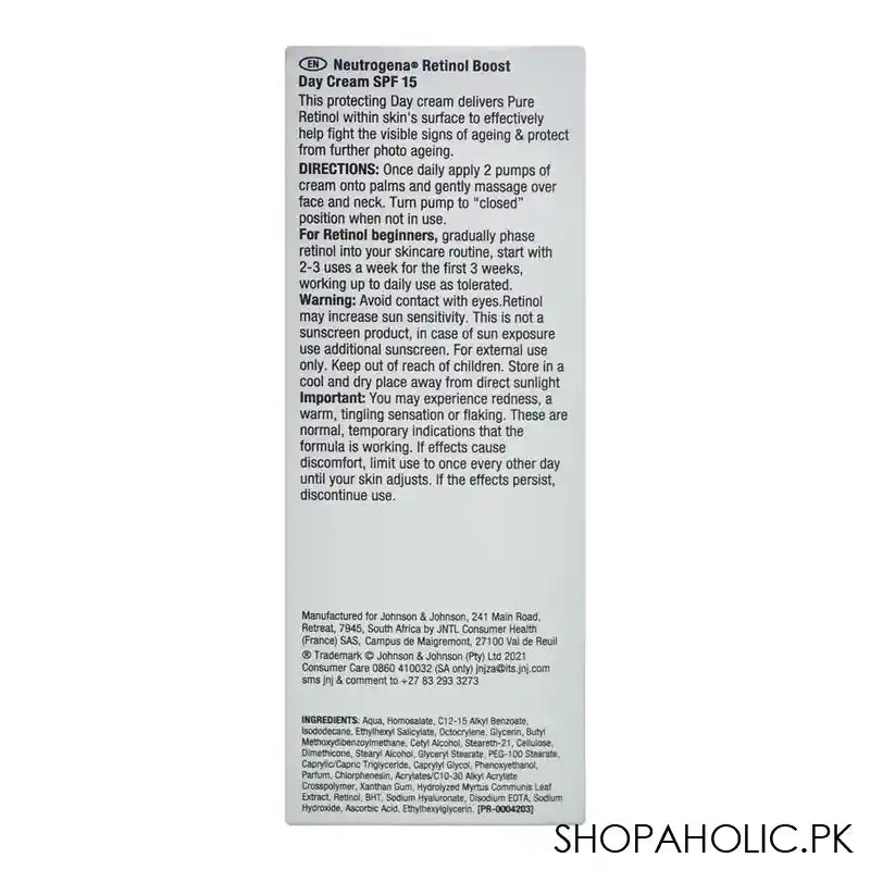 Neutrogena Retinol Boost Anti-Aging Day Cream With SPF 15, 50ml - Image 3