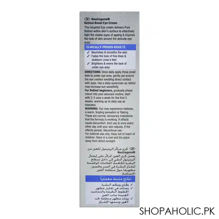 Neutrogena Retinol Boost Anti-Aging Eye Cream, Fragrance Free, 15ml - Image 4