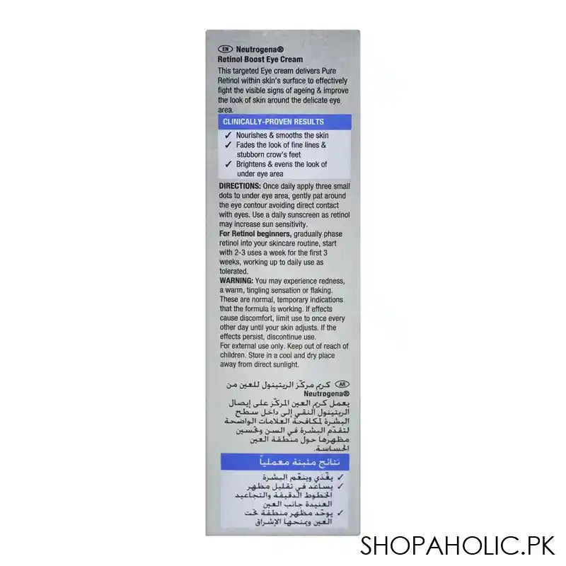 Neutrogena Retinol Boost Anti-Aging Eye Cream, Fragrance Free, 15ml - Image 4